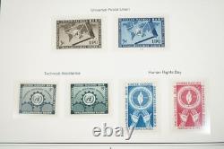 United Nations 1951-1999 Collection Of 725+ Mint Stamps Stored In Mystic Album
