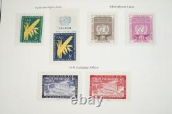 United Nations 1951-1999 Collection Of 725+ Mint Stamps Stored In Mystic Album