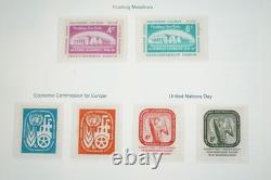 United Nations 1951-1999 Collection Of 725+ Mint Stamps Stored In Mystic Album