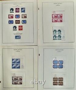 United Nations 1951-74 Collection MNH Imprint Blocks and Blocks in Scott Album