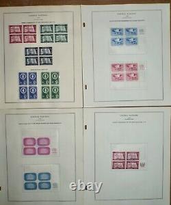 United Nations 1951-74 Collection MNH Imprint Blocks and Blocks in Scott Album