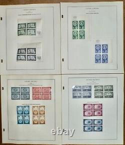 United Nations 1951-74 Collection MNH Imprint Blocks and Blocks in Scott Album