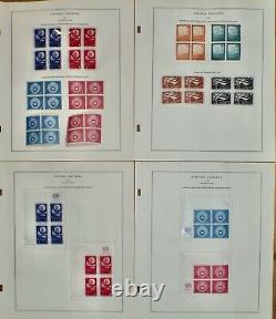 United Nations 1951-74 Collection MNH Imprint Blocks and Blocks in Scott Album