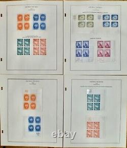 United Nations 1951-74 Collection MNH Imprint Blocks and Blocks in Scott Album