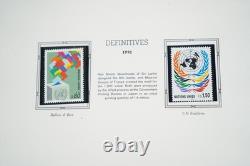 United Nations 1991-1993 Collection Of 200 Mint Stamps Stored In White Ace Album