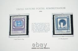 United Nations 1991-1993 Collection Of 200 Mint Stamps Stored In White Ace Album