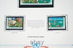 United Nations 1991-1993 Collection Of 200 Mint Stamps Stored In White Ace Album