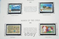 United Nations 1991-1993 Collection Of 200 Mint Stamps Stored In White Ace Album