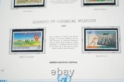 United Nations 1991-1993 Collection Of 200 Mint Stamps Stored In White Ace Album