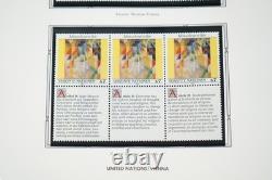United Nations 1991-1993 Collection Of 200 Mint Stamps Stored In White Ace Album