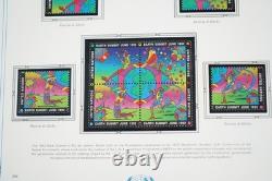 United Nations 1991-1993 Collection Of 200 Mint Stamps Stored In White Ace Album