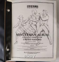 United Nations Minuteman Album 1951-1990 Complete Overloaded Stamp Collection