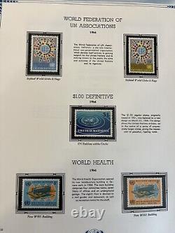 United Nations Stamp Collection in White Ace Album Completed Pgs 1-42, 1951-1969