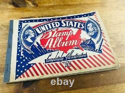 United States RARE Stamp Album Completely Illustrated Stamps Included 1870