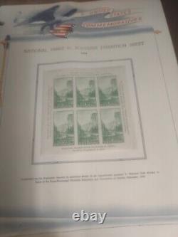 United States Stamp Collection In White Ace Historical Album 1893 To 1940. TOPS