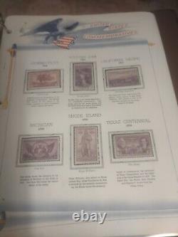 United States Stamp Collection In White Ace Historical Album 1893 To 1940. TOPS