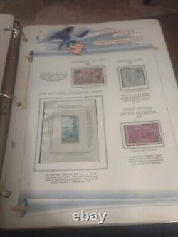 United States Stamp Collection In White Ace Historical Album 1893 To 1940. TOPS