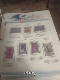 United States Stamp Collection In White Ace Historical Album 1893 To 1940. TOPS