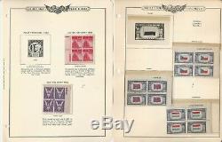 United States Stamp Collection Mint Plate Blocks 1938-48 Minkus Album, JFZ