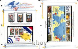United States Stamp Collection in White Ace Album, 1993-1996 MNH in Mounts