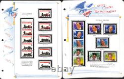 United States Stamp Collection in White Ace Album, 1993-1996 MNH in Mounts
