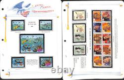 United States Stamp Collection in White Ace Album, 1993-1996 MNH in Mounts