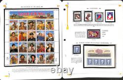 United States Stamp Collection in White Ace Album, 1993-1996 MNH in Mounts