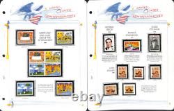 United States Stamp Collection in White Ace Album, 1993-1996 MNH in Mounts