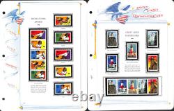 United States Stamp Collection in White Ace Album, 1993-1996 MNH in Mounts