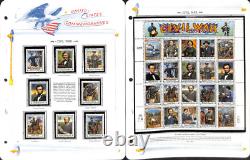 United States Stamp Collection in White Ace Album, 1993-1996 MNH in Mounts