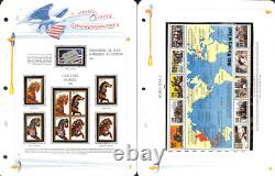 United States Stamp Collection in White Ace Album, 1993-1996 MNH in Mounts