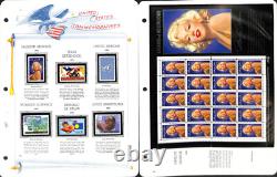 United States Stamp Collection in White Ace Album, 1993-1996 MNH in Mounts