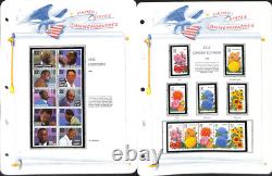 United States Stamp Collection in White Ace Album, 1993-1996 MNH in Mounts