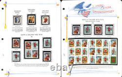 United States Stamp Collection in White Ace Album, 1993-1996 MNH in Mounts