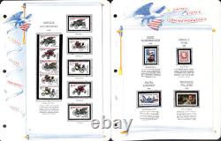 United States Stamp Collection in White Ace Album, 1993-1996 MNH in Mounts