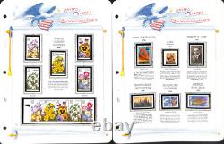 United States Stamp Collection in White Ace Album, 1993-1996 MNH in Mounts