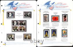 United States Stamp Collection in White Ace Album, 1993-1996 MNH in Mounts