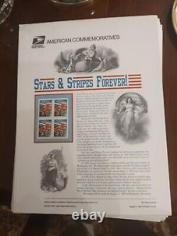 United States stamp collection of mint USPS commemorative panels. View closely A+