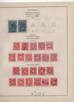Us 1875-1898 Revenues Collection Of 120 Stamps On 6 Scott Album Pages