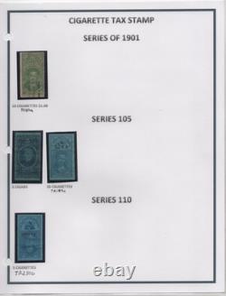 Us 1890-1941 Collection Of 46 Revenues On 14 Album Pages Includes Narcotics