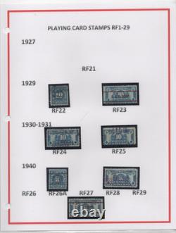 Us 1890-1941 Collection Of 46 Revenues On 14 Album Pages Includes Narcotics