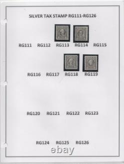 Us 1890-1941 Collection Of 46 Revenues On 14 Album Pages Includes Narcotics