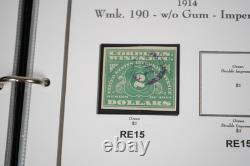 Us 1914-1954 Collection Of 140+ Wine Revenue Stamps Stored In White Ace Album