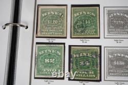 Us 1914-1954 Collection Of 140+ Wine Revenue Stamps Stored In White Ace Album