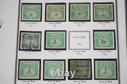 Us 1914-1954 Collection Of 140+ Wine Revenue Stamps Stored In White Ace Album