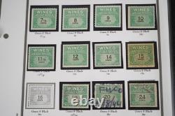 Us 1914-1954 Collection Of 140+ Wine Revenue Stamps Stored In White Ace Album