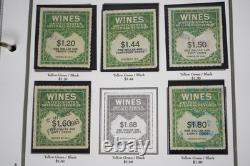 Us 1914-1954 Collection Of 140+ Wine Revenue Stamps Stored In White Ace Album