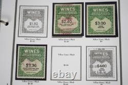 Us 1914-1954 Collection Of 140+ Wine Revenue Stamps Stored In White Ace Album