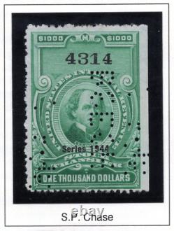Us 1918-1952 Mystic Revenue Stamp Album Collection Of 125+ Used & Unused