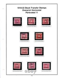 Us 1918-1952 Mystic Revenue Stamp Album Collection Of 125+ Used & Unused